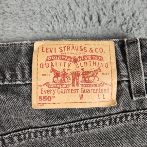 VTG Y2K High Waisted Mom Jeans Women's 14 Curvy Levi's 550 Straight Tapered Leg - Picture 10 of 12